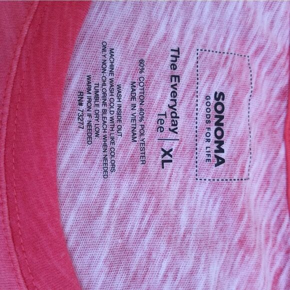 SonomaGoodsForLifeTheEveryDayTeeXL CottonBlendShortsl ColrBlockdWomen's T-shirt. - Picture 6 of 8